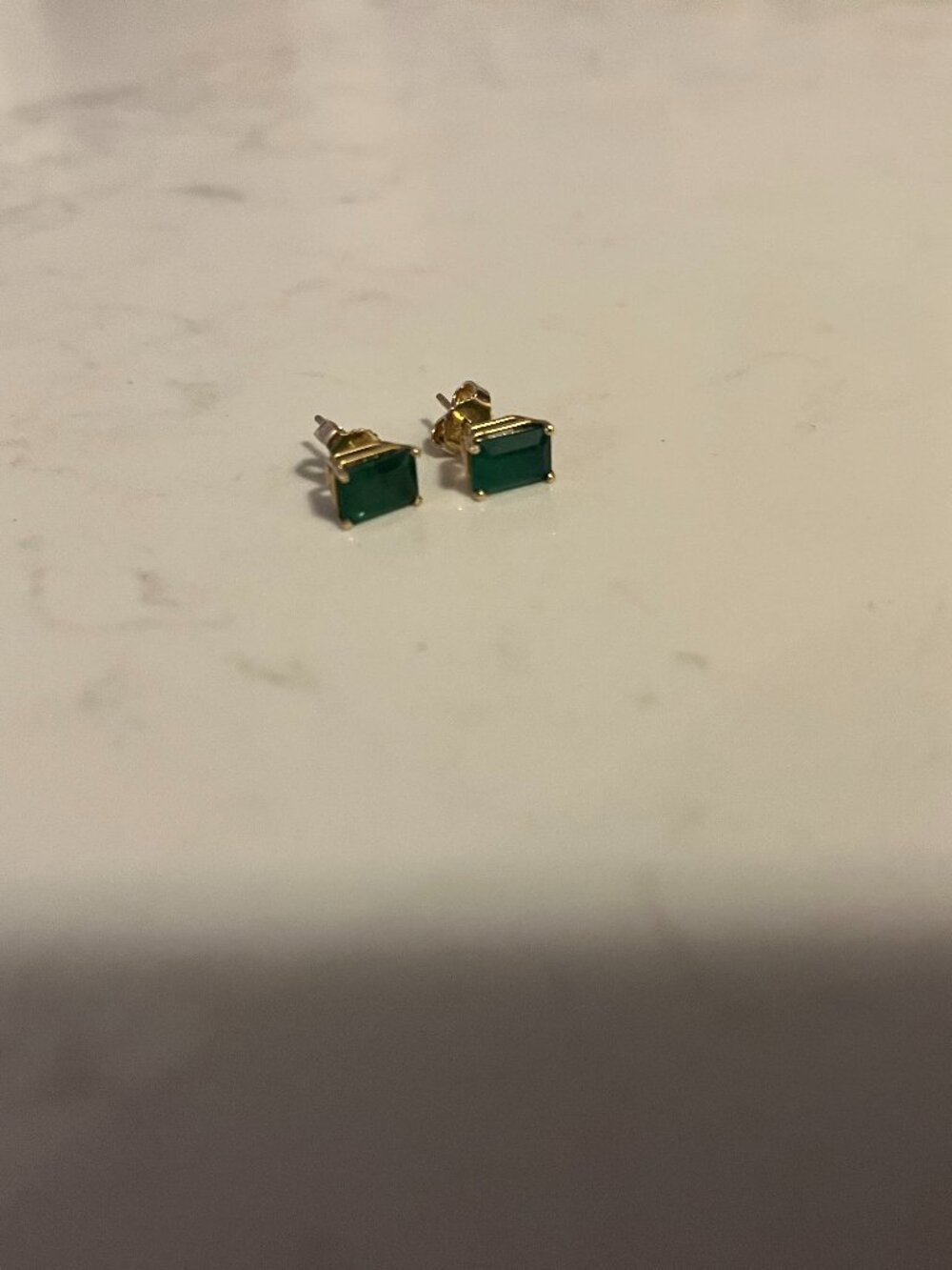 Jane Pope emerald cut studs